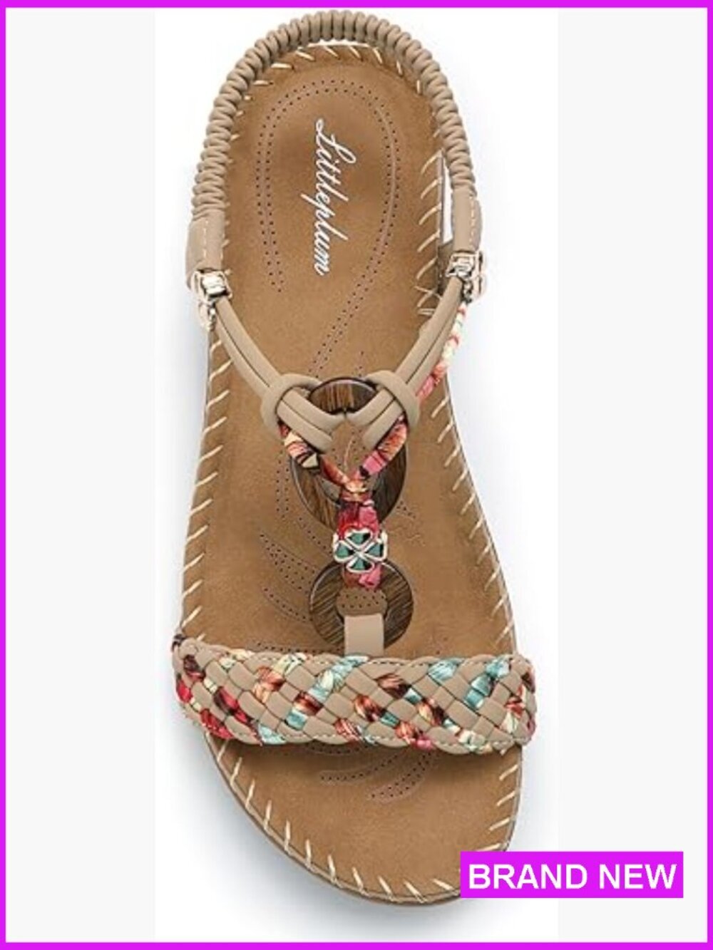 Women Sandals Arch Support Handmade Bohemian Braided Flat Sandals Comfort - Picture 1 of 7